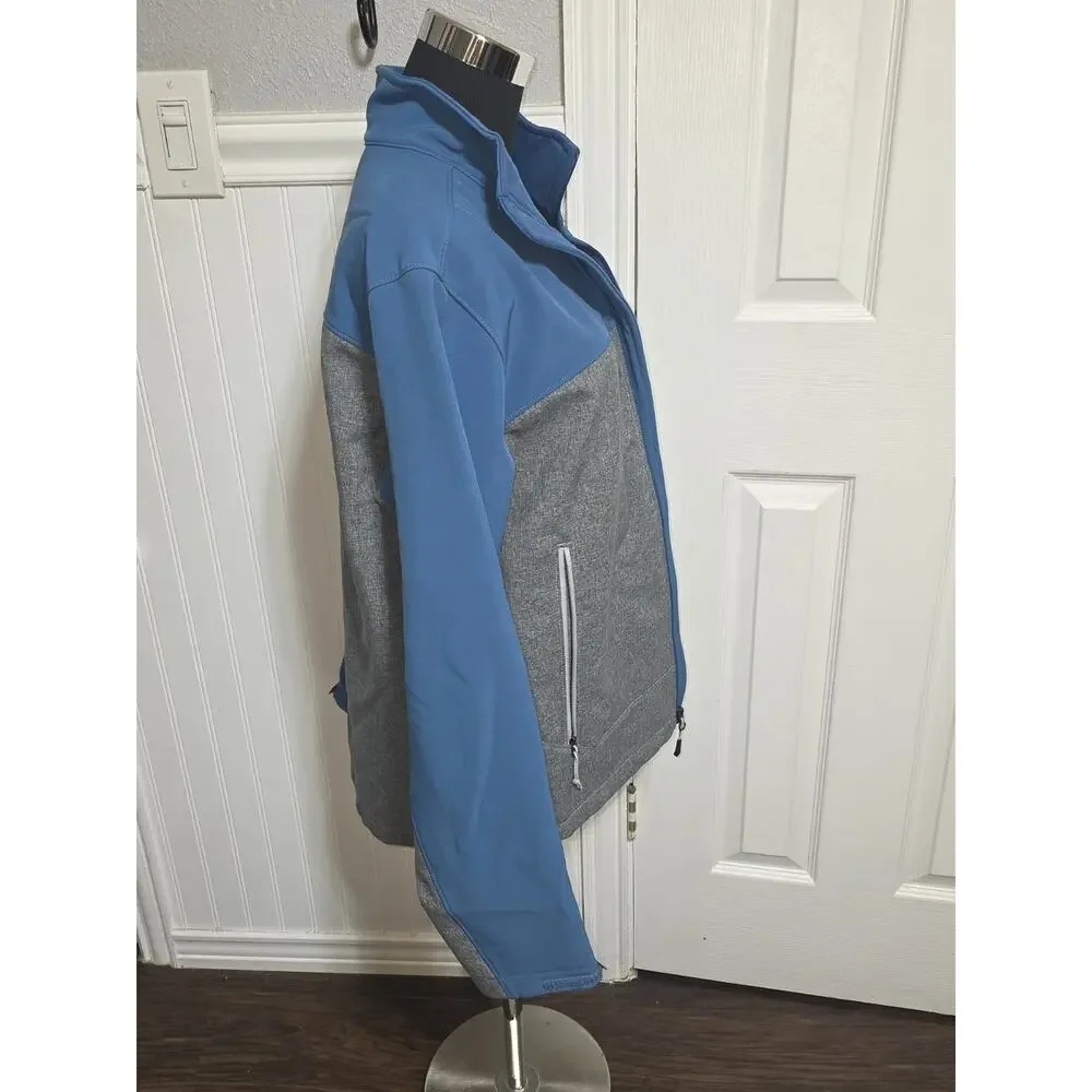 The North Face Mens Medium Monterey Blue Apex Climate Block Softshell Jacket